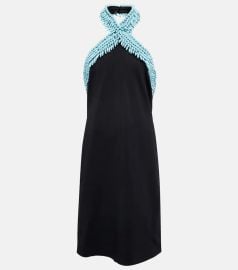 Bottega Veneta - Beaded halterneck minidress at Mytheresa